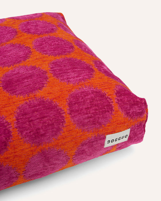 Dogguo dog cushion dot - orange/magenta