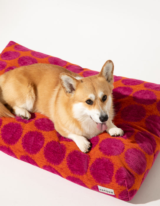 Dogguo dog cushion dot - orange/magenta