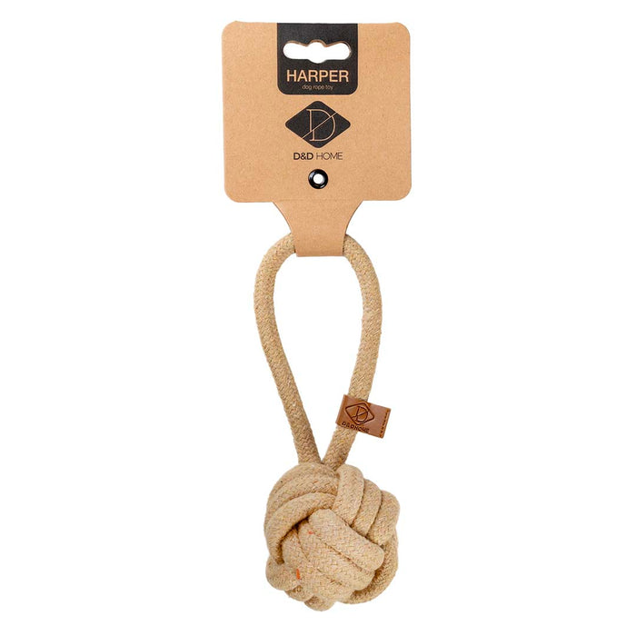 D&D HOME Harper Ball mit Schlaufe Hundespielzeug Sand