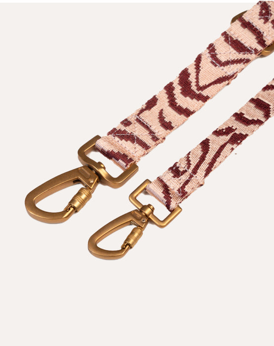 DOGGUO Hundeleine Ethnic Pfirsich/Bordeaux