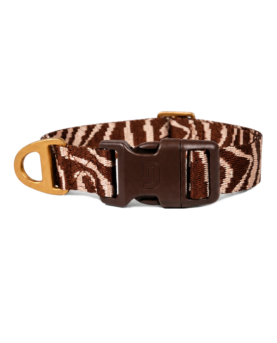 DOGGUO Hundehalsband Ethnic Braun/Pfirsich
