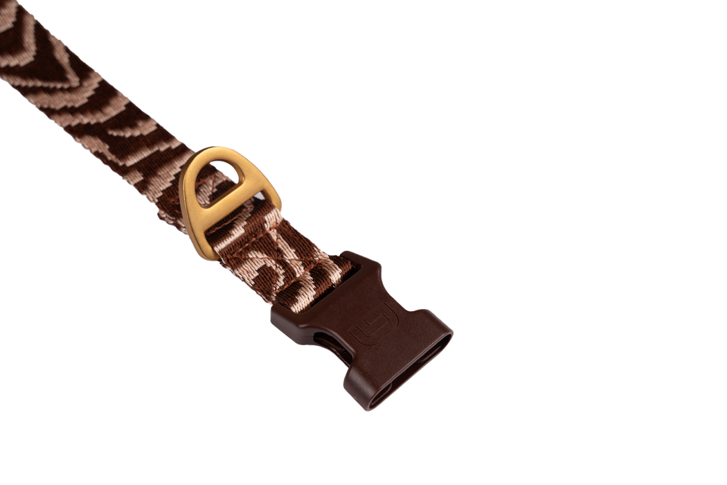 DOGGUO Hundehalsband Ethnic Braun/Pfirsich