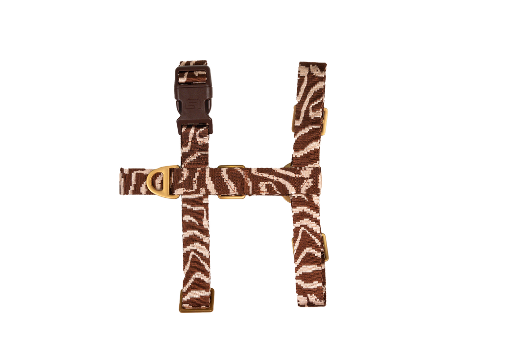 DOGGUO Hundegeschirr Ethnic Braun/Pfirsich