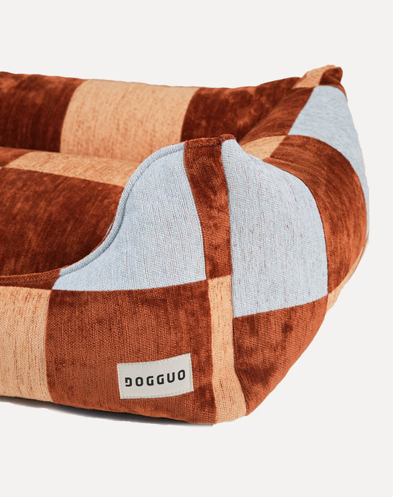 Dogguo Hundebett Staple Stones Braun/Blau