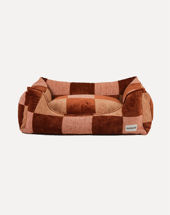 Dogguo Hundebett Staple Stones Braun/Pfirsich