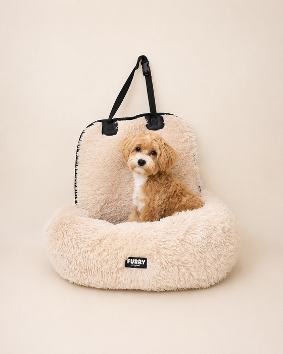 Furry Original Hunde-Autositz Beige