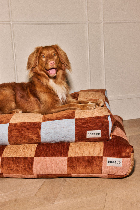 Dogguo Hundekissen Block Braun/Blau