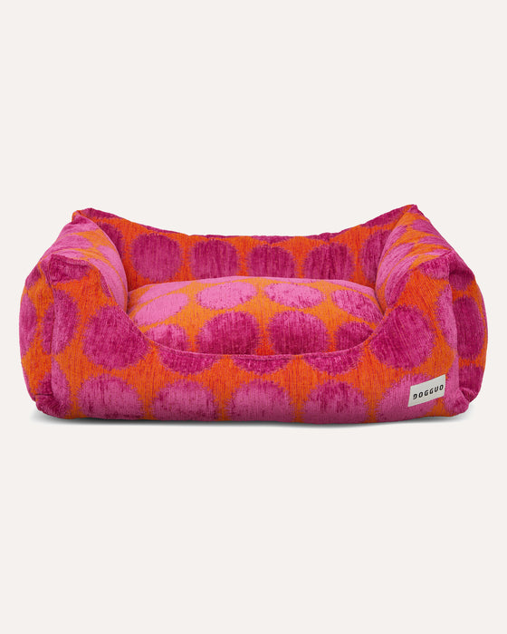 Dogguo hondenmand stip - magenta/oranje