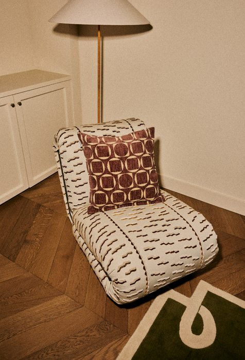 DOGGUO Innenkissen – Retro-Muster in Braun/Gelb