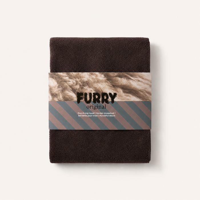 Hundehandtuch Dunkelbraun Furry Original