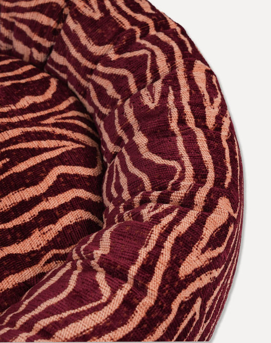 Dogguo Donut-Hundebett Ethnic Bordeaux/Pfirsich
