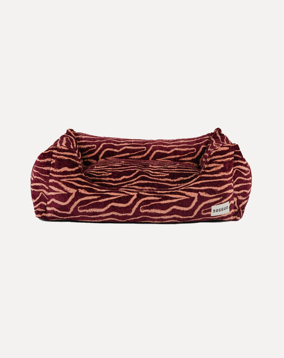 Dogguo Hundebett Ethnic Bordeaux/Pfirsich