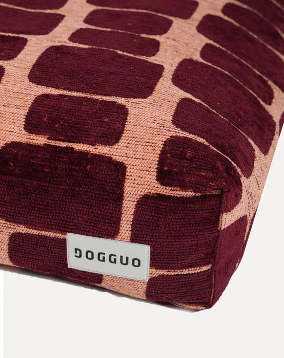 Dogguo Hundekissen Staple Stones Pfirsich/Bordeaux