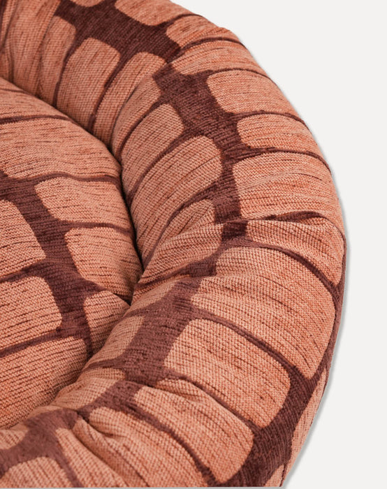Dogguo Donut-Hundebett Staple Stones Braun/Pfirsich