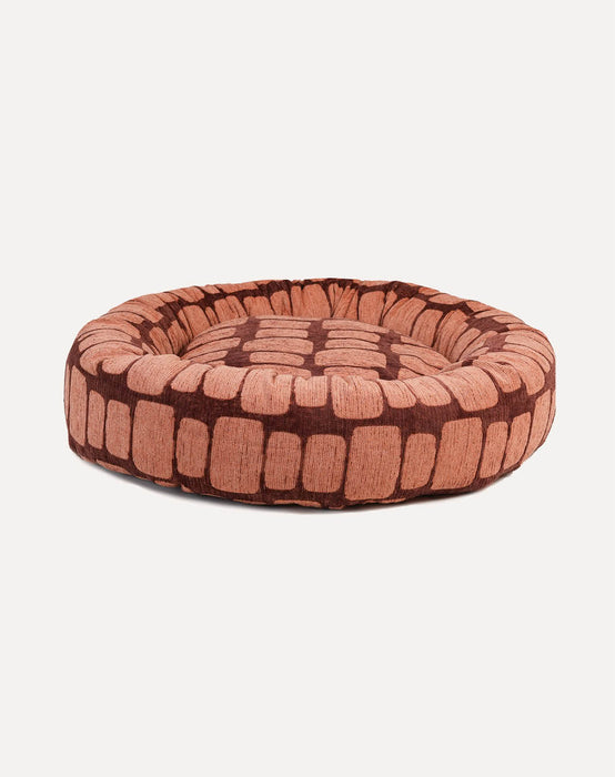 Dogguo Donut-Hundebett Staple Stones Braun/Pfirsich