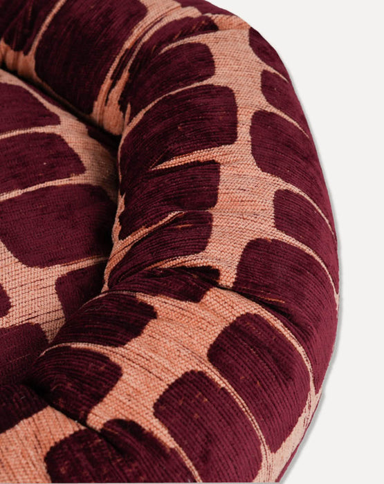 Dogguo Donut-Hundebett Staple Stones Pfirsich/Bordeaux