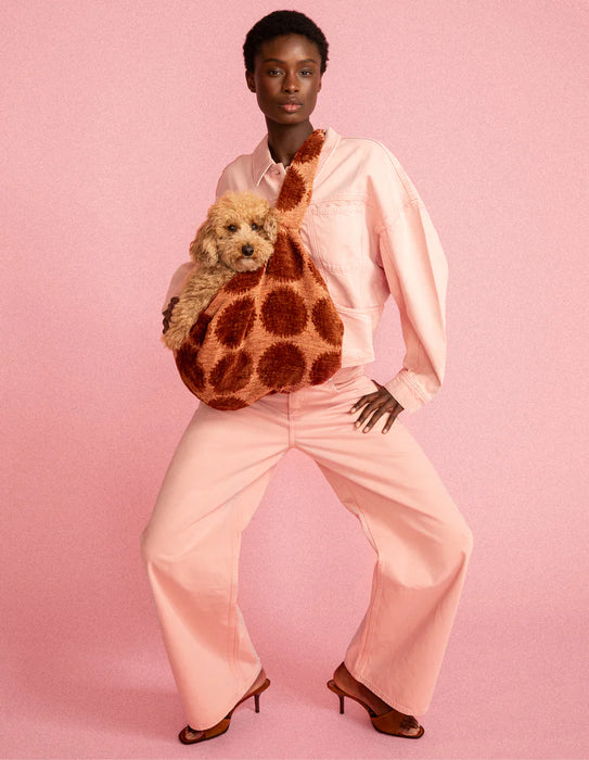 Dogguo Hundetasche Punkte – Mokka/Braun