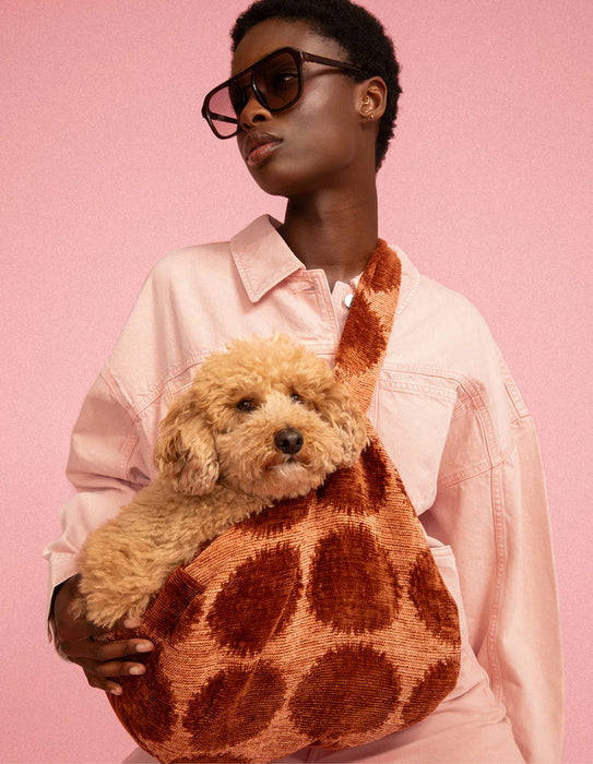 Dogguo Hundetasche Punkte – Mokka/Braun