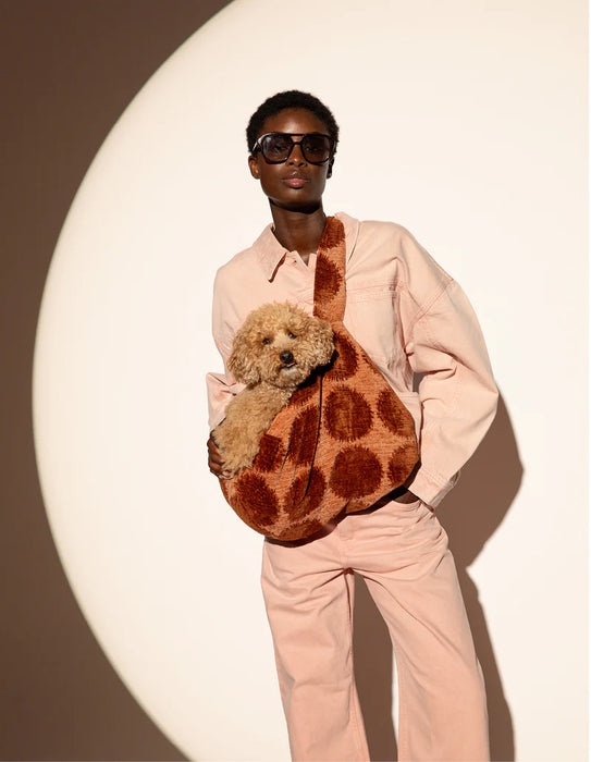 Dogguo Hundetasche Punkte – Mokka/Braun