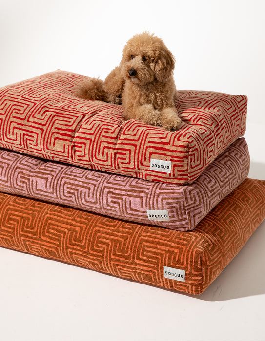 Dogguo dog cushion maze - pink/mocha