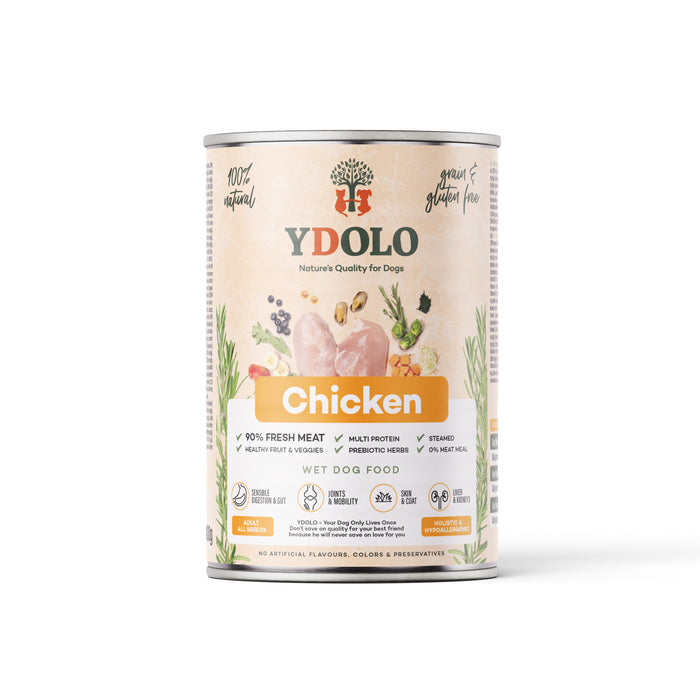 YDOLO Nassfutter für Hunde Huhn