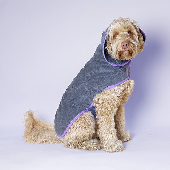 Hundebademantel Anthrazit Furry Original