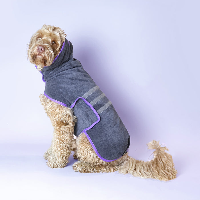 Hundebademantel Anthrazit Furry Original