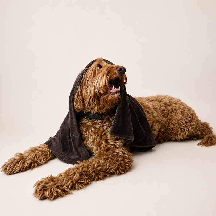 Hundehandtuch Dunkelbraun Furry Original