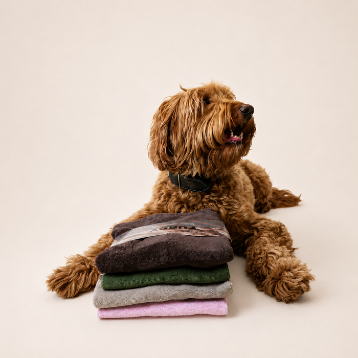 Hundehandtuch Dunkelbraun Furry Original