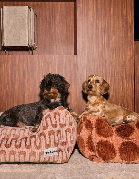 Dogguo hondenmand retro wave - beige