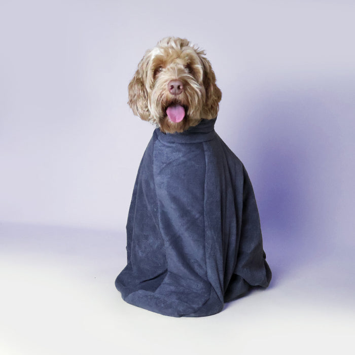 Honden droogzak antraciet Furry Original