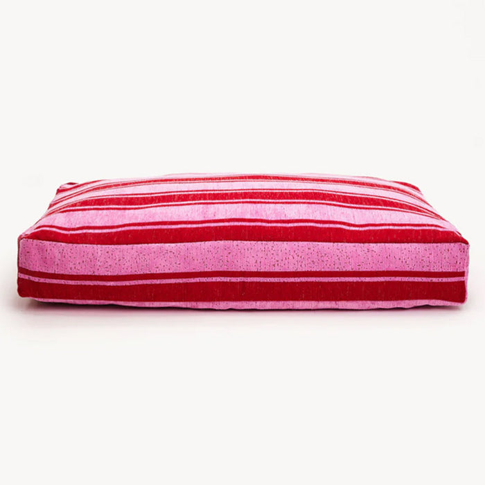 Dogguo retro streep hondenmand - rood/roze