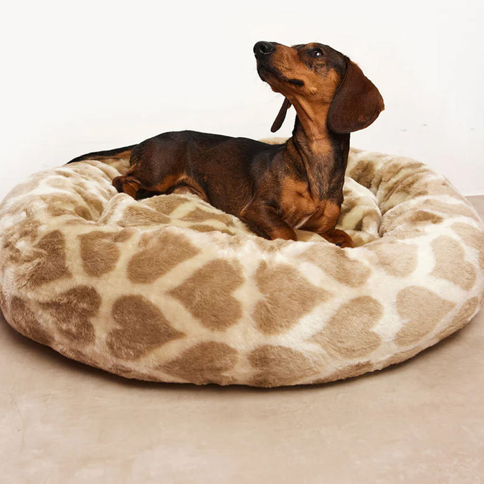 Dogguo hartje ronde hondenmand - beige