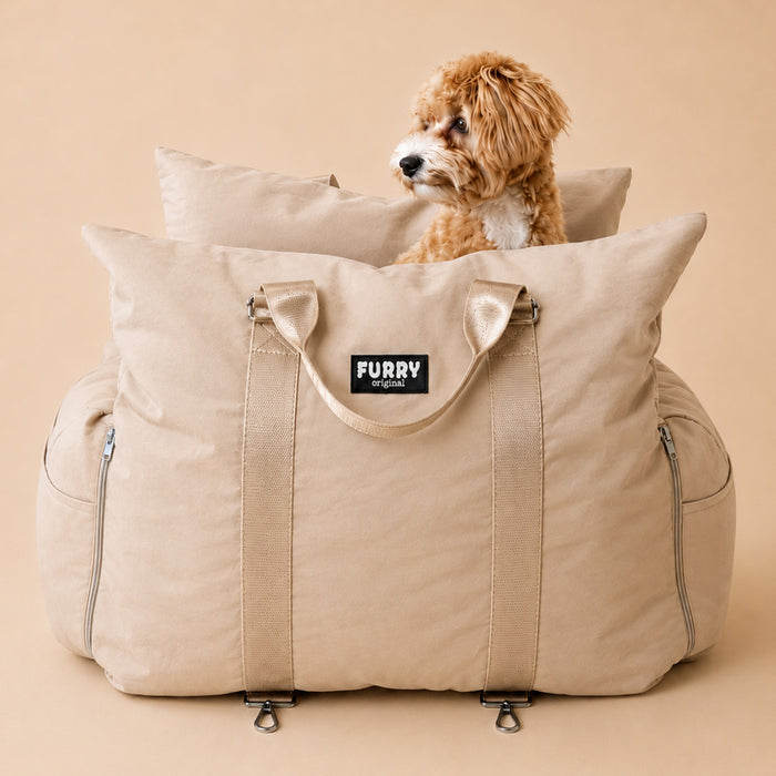 Furry Original Hunde-Autositz Beige