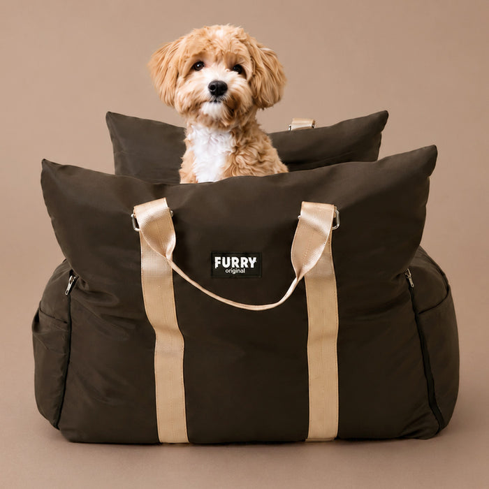 Furry Original Hunde-Autositz Braun